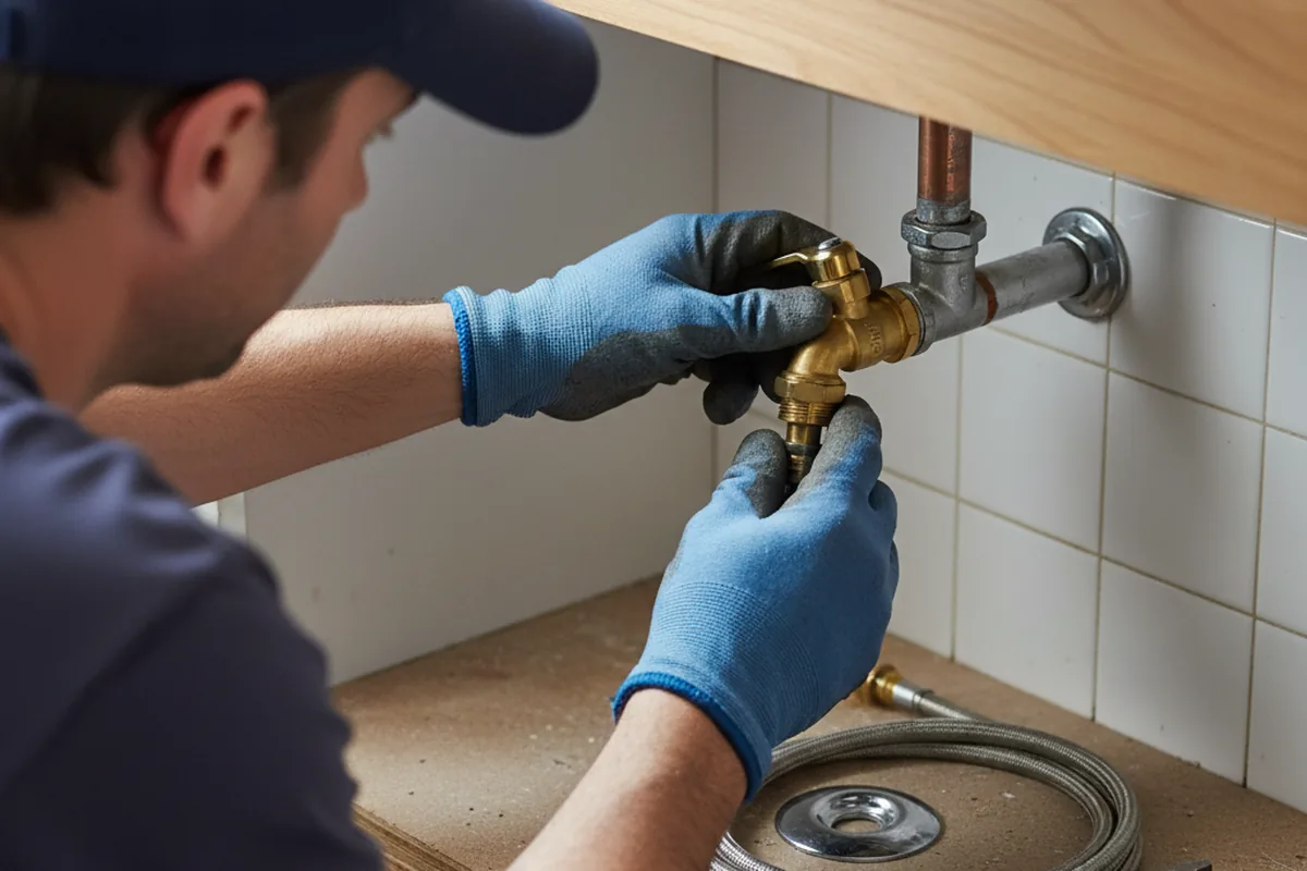 Shutoff valve and fitting work during Repiping in Purlear